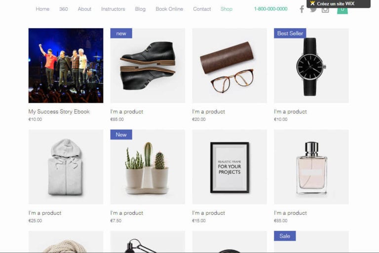 Wix.com and WixStores ecommerce builder review